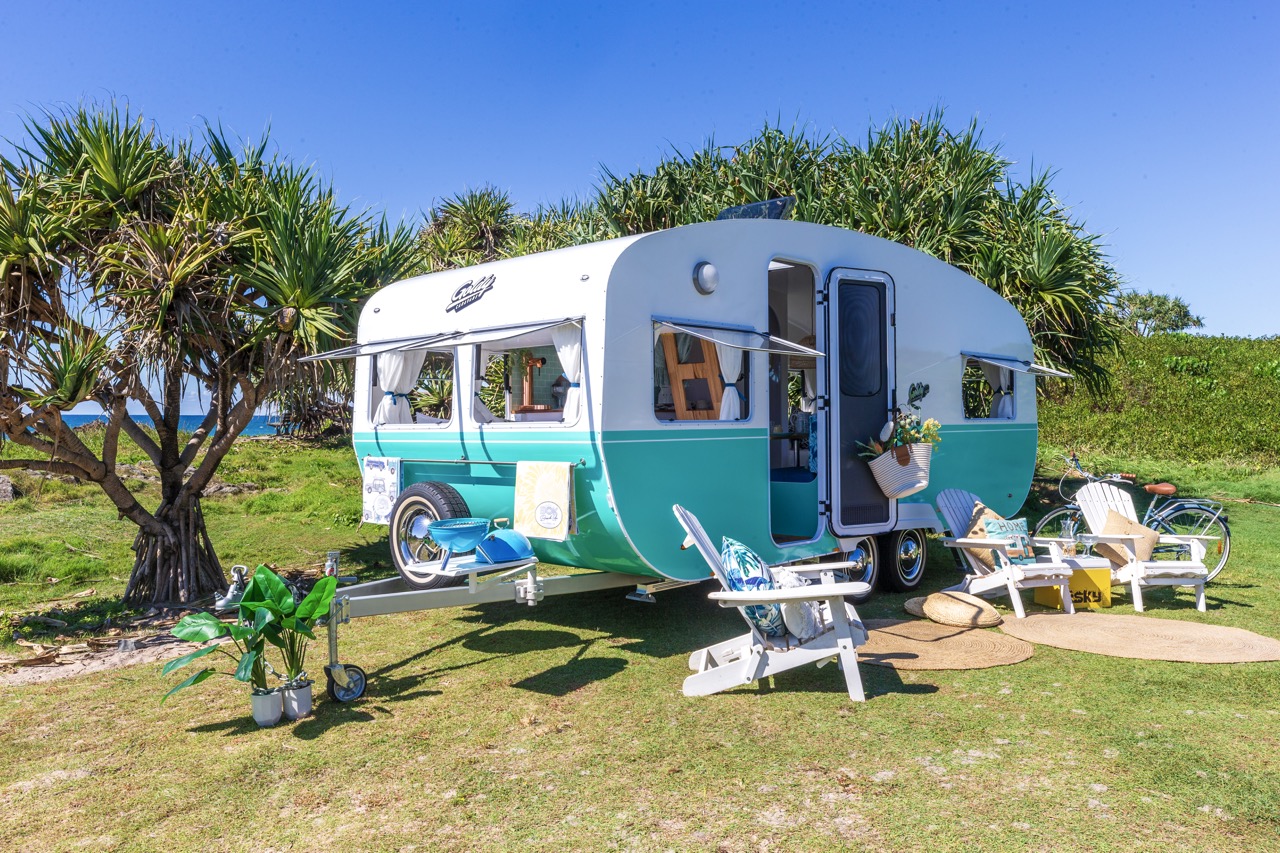 Goldy Caravans Coastal Cruiser at the beach